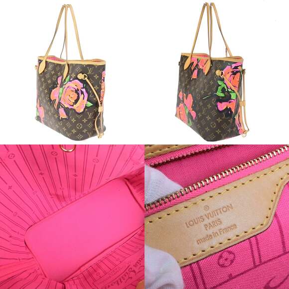 Louis Vuitton Monogram Neverfull Limited Edition Roses Tote Brown - Picture 3 of 6